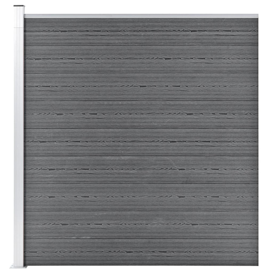Schuttingpaneel 180X186 Cm Hkc Zwart