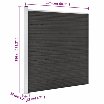 Schutting 175x186 cm HKC grijs Grijs