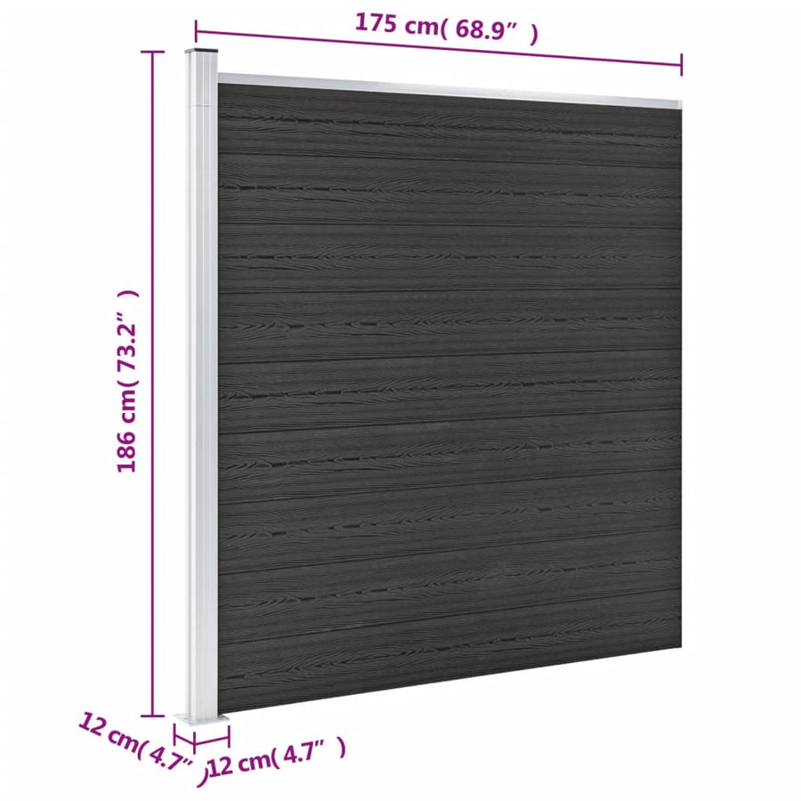 Schutting 175x186 cm HKC grijs Grijs