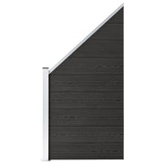 Schuttingpaneel 95x105-180 cm HKC grijs hout-kunststof