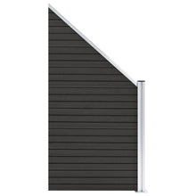 Schuttingpaneel 95x(105-180) cm HKC grijs Grijs 1 schuine sectie