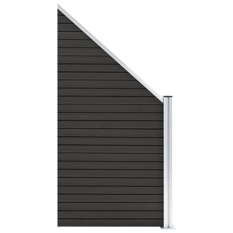 Schuttingpaneel 95x(105-180) cm HKC grijs Grijs 1 schuine sectie
