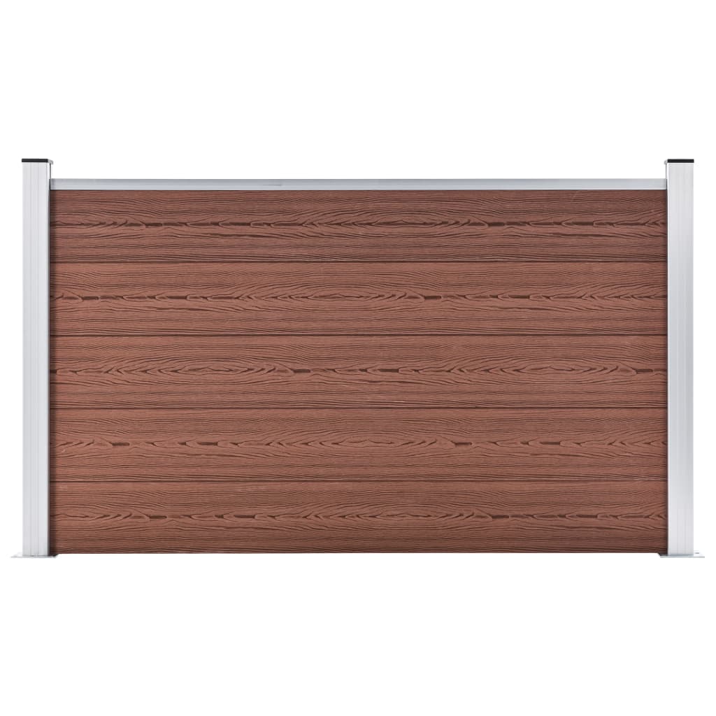 Schutting 180x105 cm HKC bruin Bruin 1 sectie met 2 palen