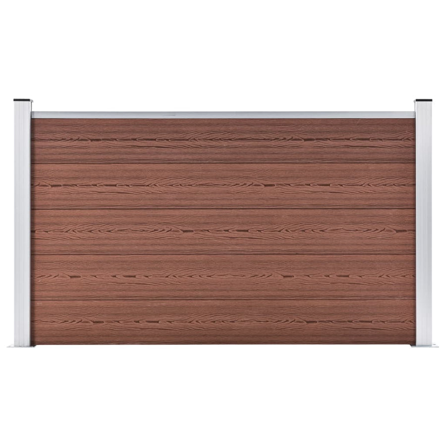 Schutting 180x105 cm HKC bruin Bruin 1 sectie met 2 palen