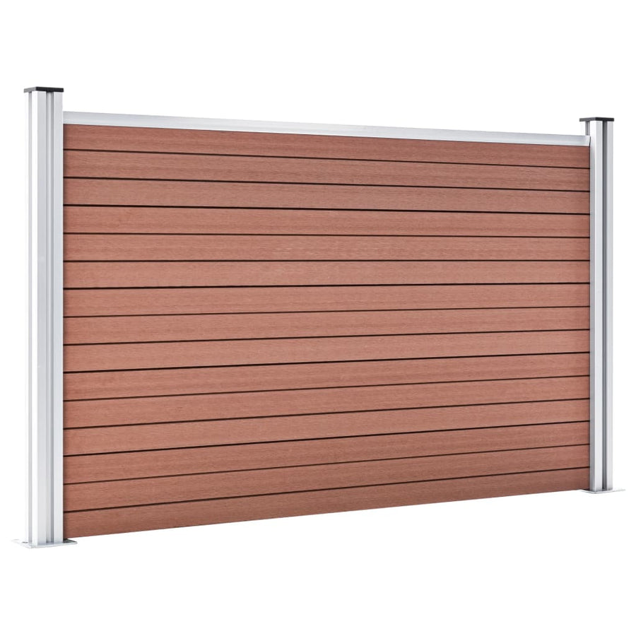 Schutting 180x105 cm HKC bruin Bruin 1 sectie met 2 palen