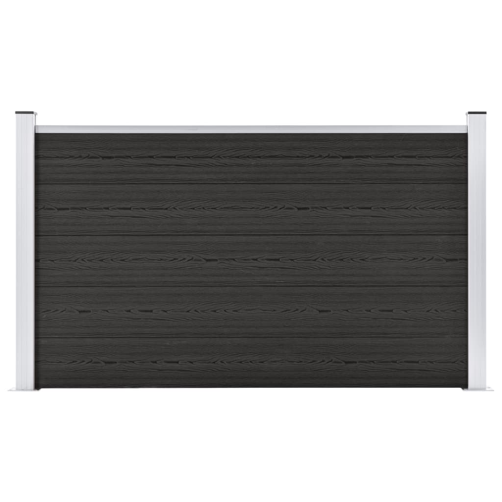 Schutting 180x105 cm HKC grijs Grijs 1 sectie met 2 palen
