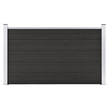 Schutting 180x105 cm HKC grijs Grijs 1 sectie met 2 palen