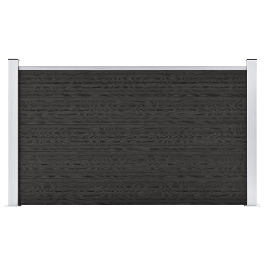 Schutting 180x105 cm HKC grijs Grijs 1 sectie met 2 palen