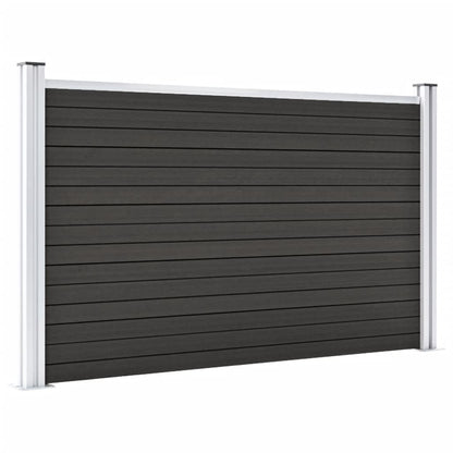 Schutting 180x105 cm HKC grijs Grijs 1 sectie met 2 palen