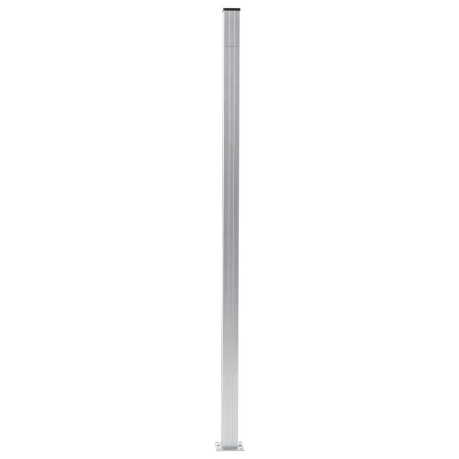 Schuttingpalen 185 Cm Aluminium 2 Zilver