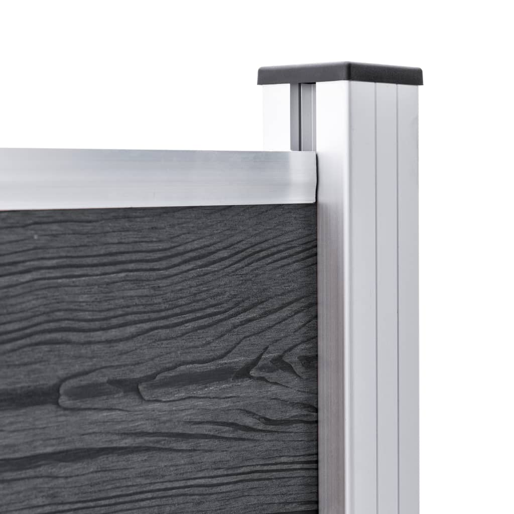 Schuttingpalen 2 st 185 cm aluminium 2 Zilver