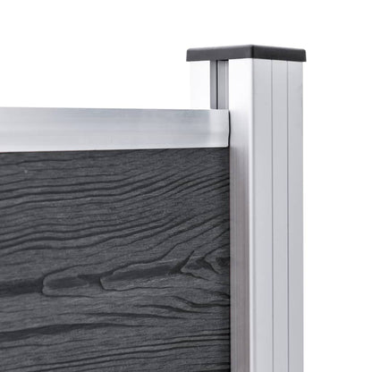 Schuttingpalen 2 st 185 cm aluminium 2 Zilver