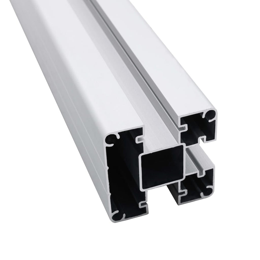 Schuttingpalen 185 Cm Aluminium 2 Zilver