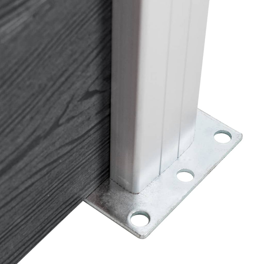 Schuttingpalen 185 Cm Aluminium 2 Zilver