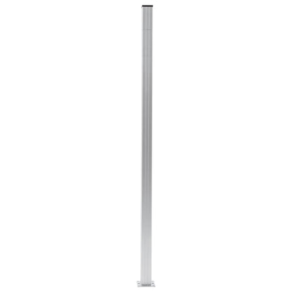 Schuttingpalen 3 st 185 cm aluminium 3 Zilver