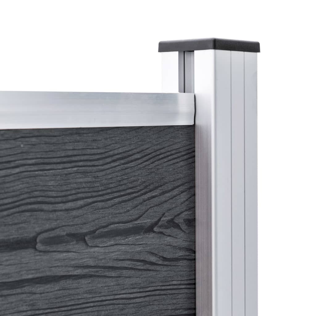 Schuttingpalen 3 st 185 cm aluminium 3 Zilver