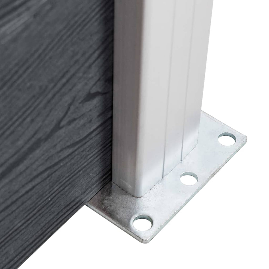 Schuttingpalen 185 Cm Aluminium 3 Zilver
