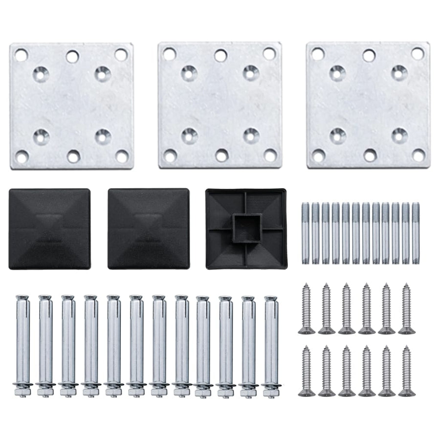 Schuttingpalen 185 Cm Aluminium 3 Zilver