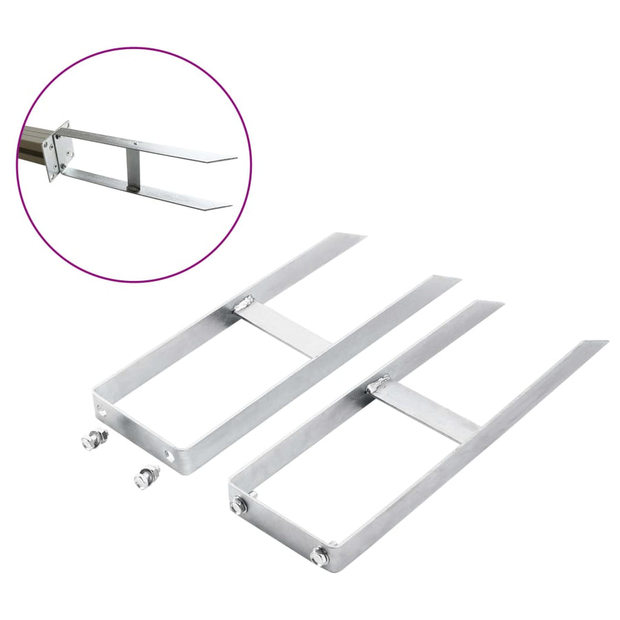 Grondpinnen Voor Hkc Schutting 2 St 40 Cm Staal