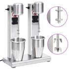 Milkshake mixer dubbele bekers roestvrij staal 2L
