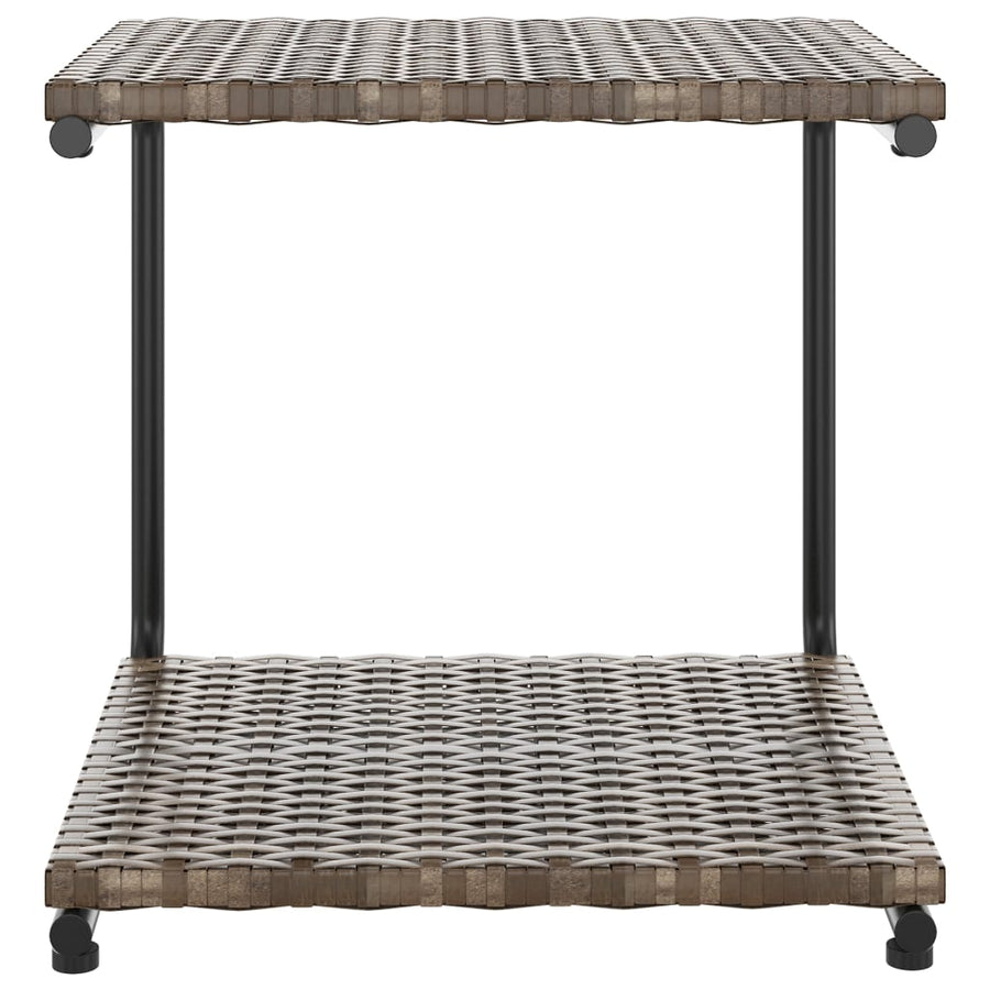 Ligbed Met Kussens 2-Persoons Poly Rattan Bruin