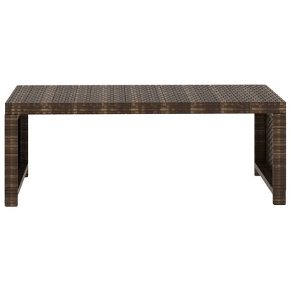 -Delige Loungeset Met Kussens Poly Rattan Bruin