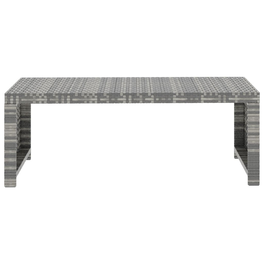 -Delige Loungeset Met Kussens Poly Rattan Grijs