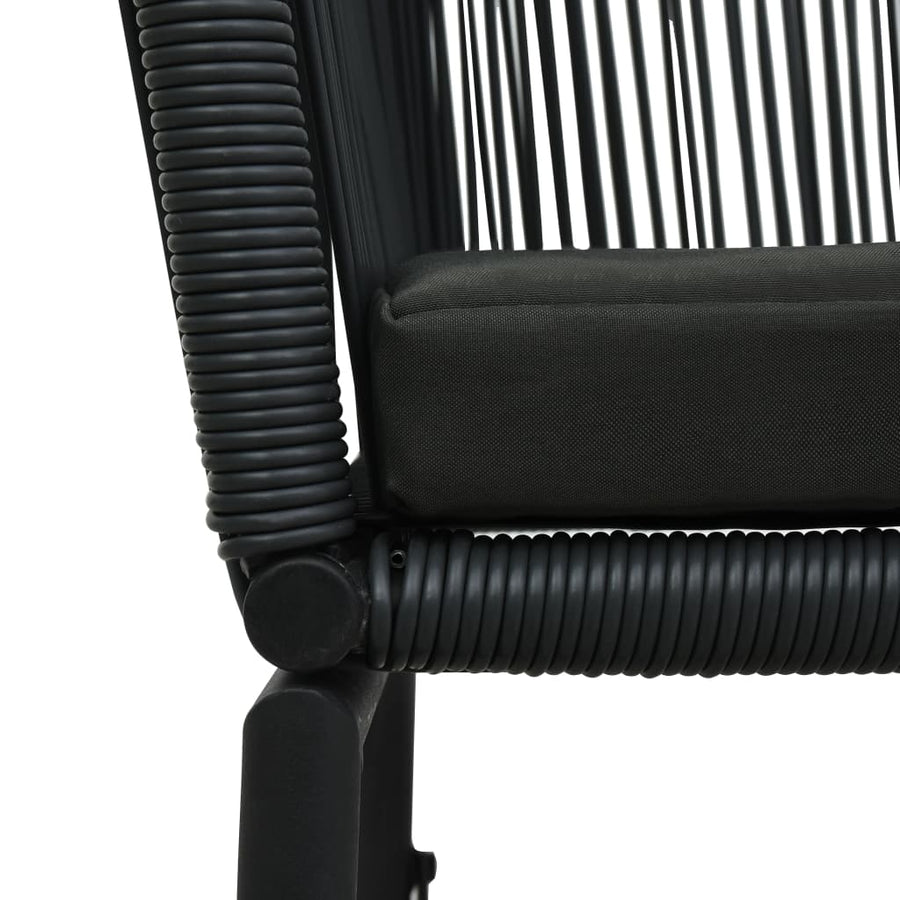Tuinstoelen 2 St Pe-Rattan Zwart