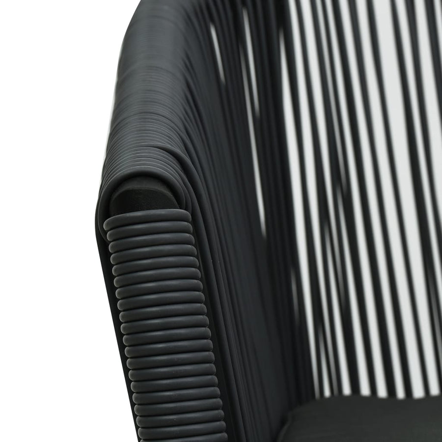 Tuinstoelen 2 St Pe-Rattan Zwart