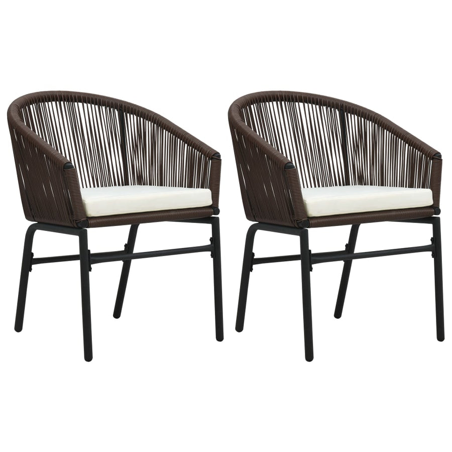 Tuinstoelen Pe-Rattan Bruin