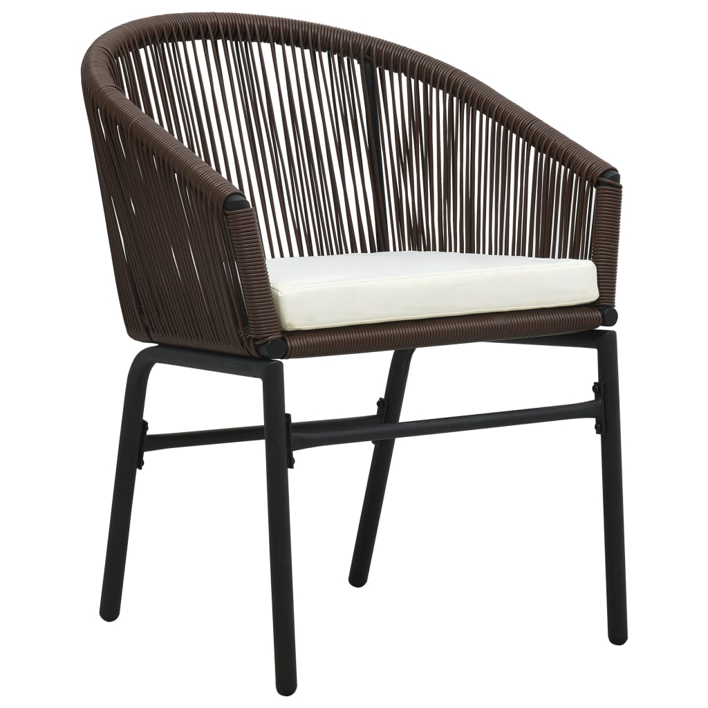 Tuinstoelen Pe-Rattan Bruin