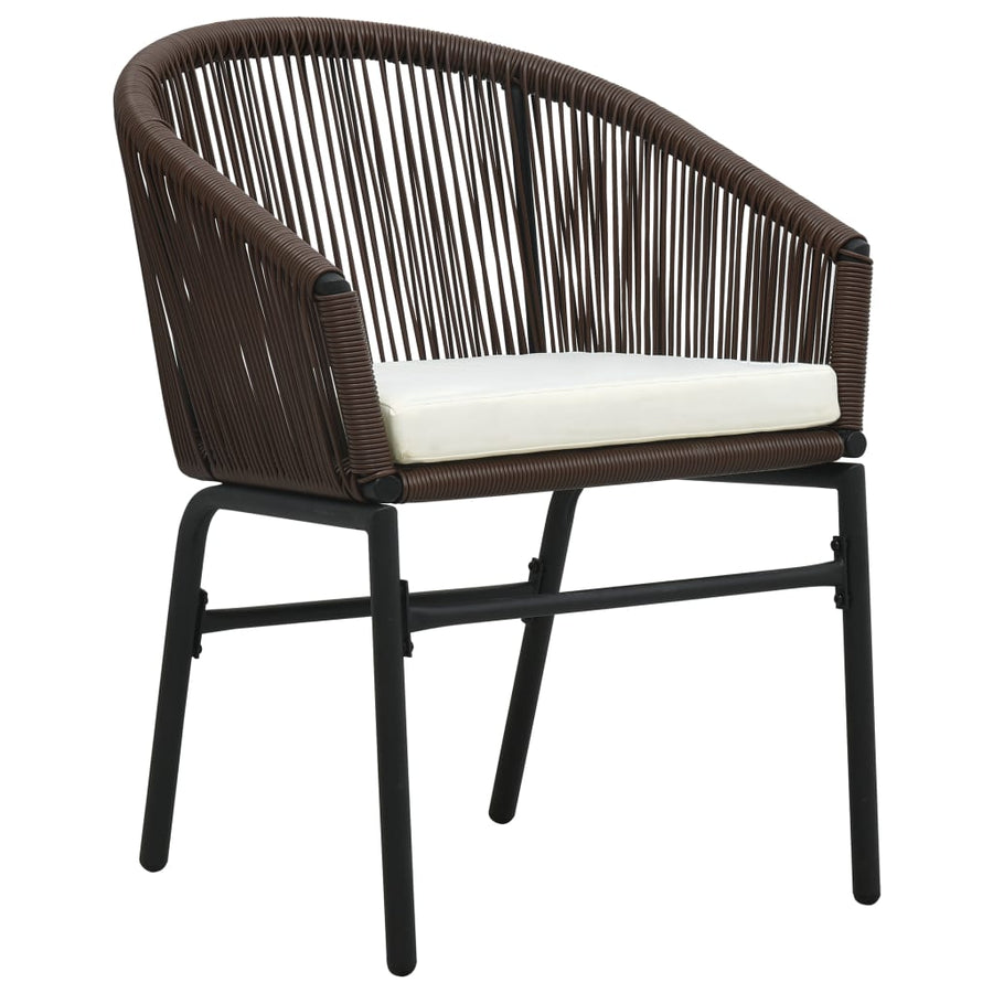 Tuinstoelen Pe-Rattan Bruin