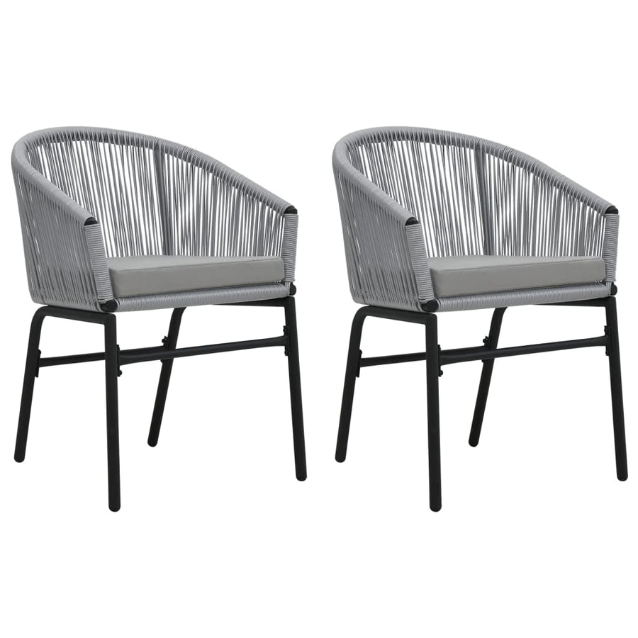 Tuinstoelen 2 St Pe-Rattan Zwart