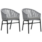 Garden Chairs 2 pcs PE-Poly Rattan Anthracite