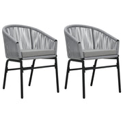 Tuinstoelen 2 stuks PE-rattan antraciet 58x58x78 cm