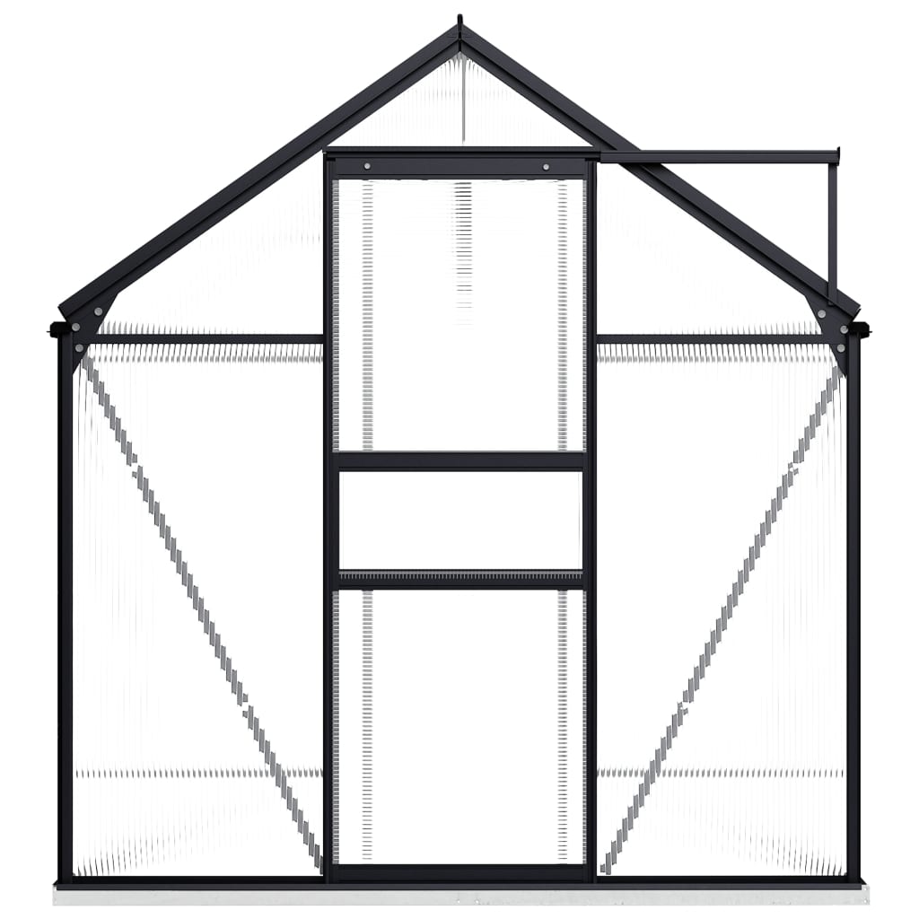 Tuinkas Met Basisframe 4,75 M² Aluminium Antracietkleurig 190 x 250 x 202 cm