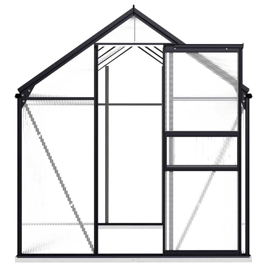 Tuinkas Met Basisframe 4,75 M² Aluminium Antracietkleurig 190 x 250 x 202 cm