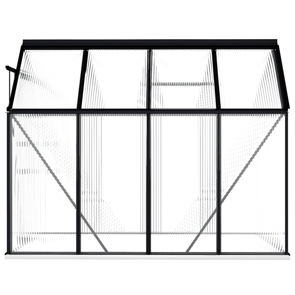Tuinkas Met Basisframe 4,75 M² Aluminium Antracietkleurig 190 x 250 x 202 cm
