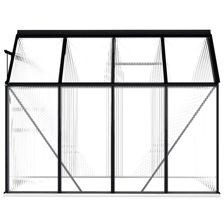 Tuinkas Met Basisframe 4,75 M² Aluminium Antracietkleurig 190 x 250 x 202 cm