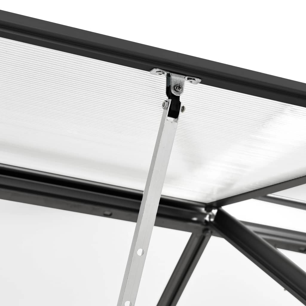 Tuinkas Met Basisframe 4,75 M² Aluminium Antracietkleurig 190 x 250 x 202 cm