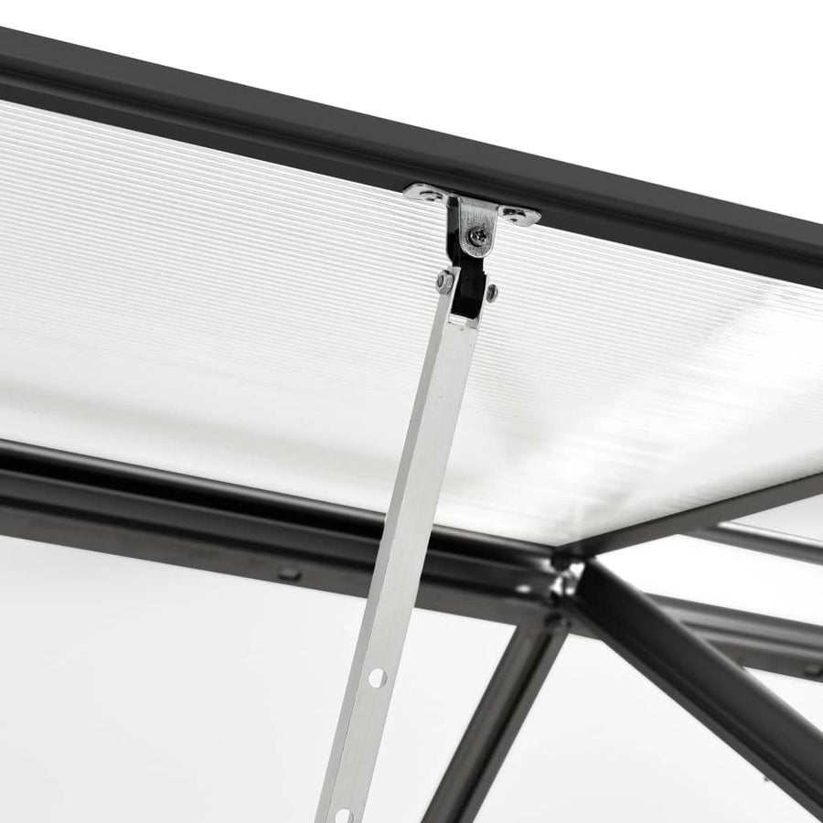 Tuinkas Met Basisframe 4,75 M² Aluminium Antracietkleurig 190 x 250 x 202 cm