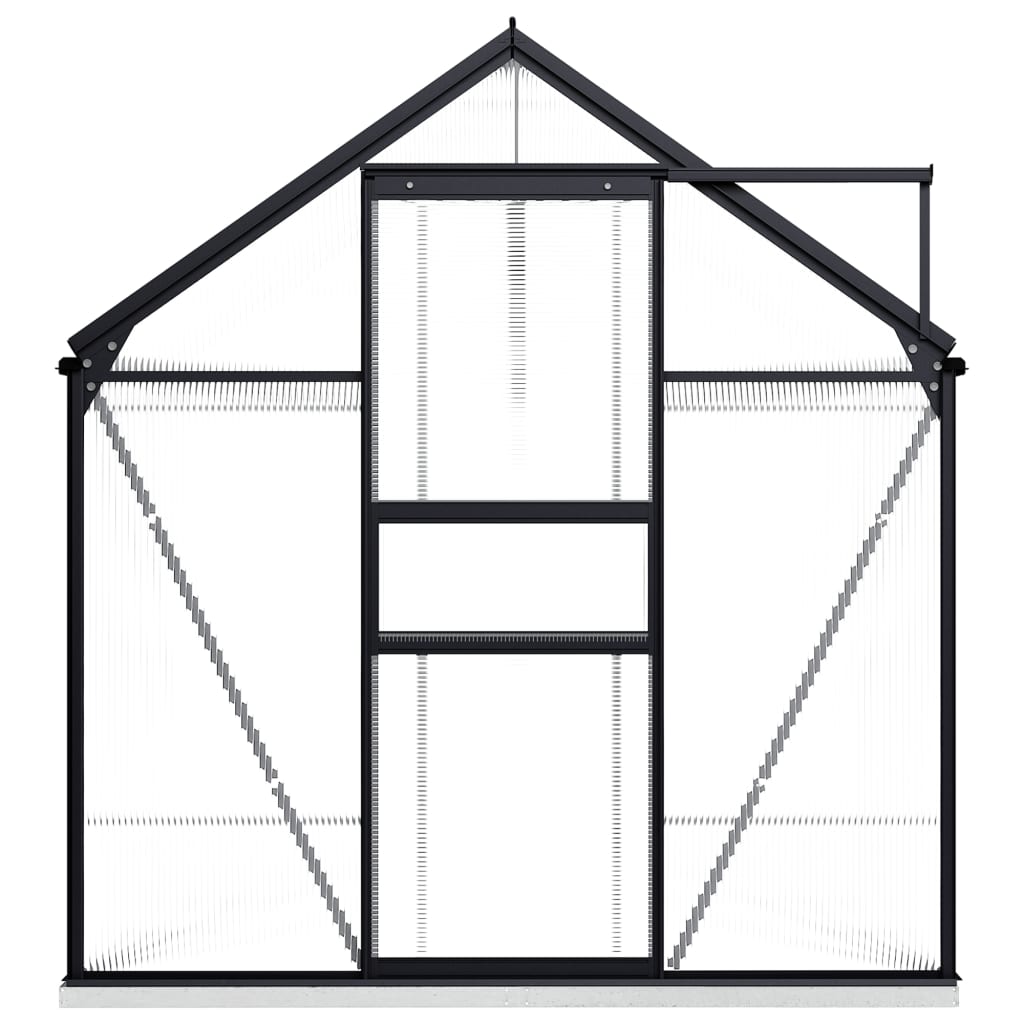 Tuinkas met basisframe 7,03 m³ aluminium antracietkleurig
