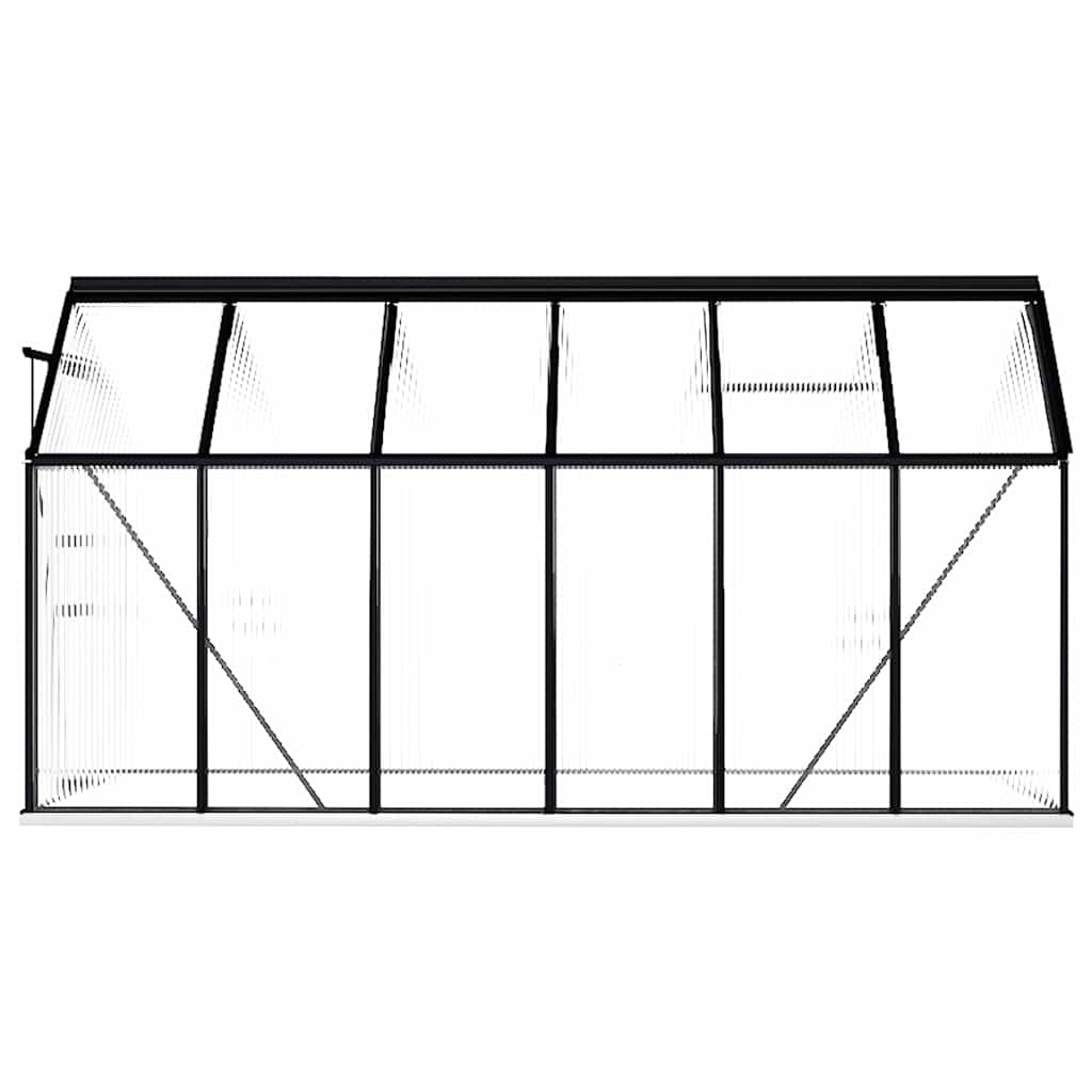 Tuinkas met basisframe 7,03 m³ aluminium antracietkleurig