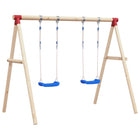 Schommelzitjes 38x16 cm polyetheen blauw set van 2