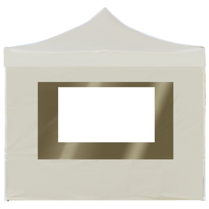 Partytent Inklapbaar Met Wanden 2X2 M Aluminium Crème