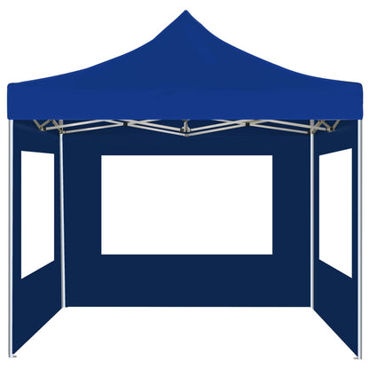 Partytent Inklapbaar Met Wanden 2X2 M Aluminium Blauw