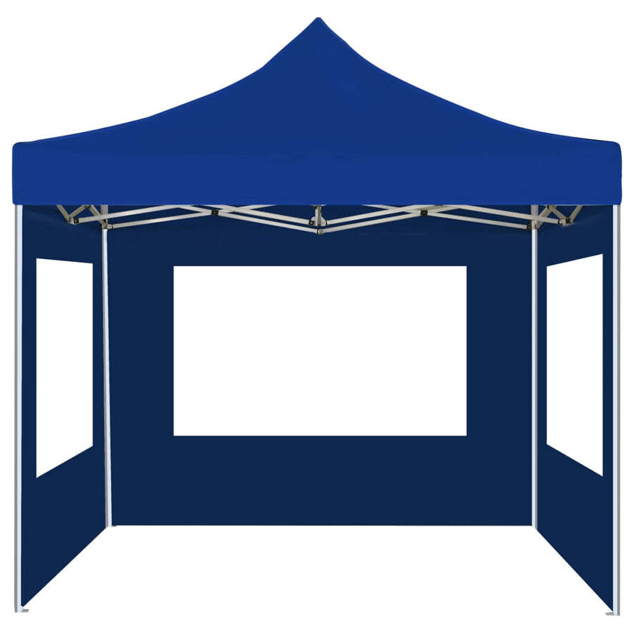 Partytent Inklapbaar Met Wanden 2X2 M Aluminium Blauw