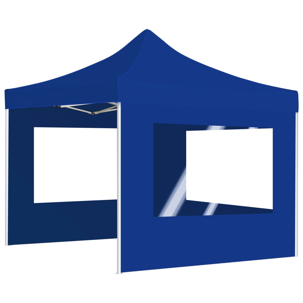 Partytent Inklapbaar Met Wanden 2X2 M Aluminium Blauw