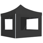 Folding party tent with sides 2x2 m aluminum anthracite