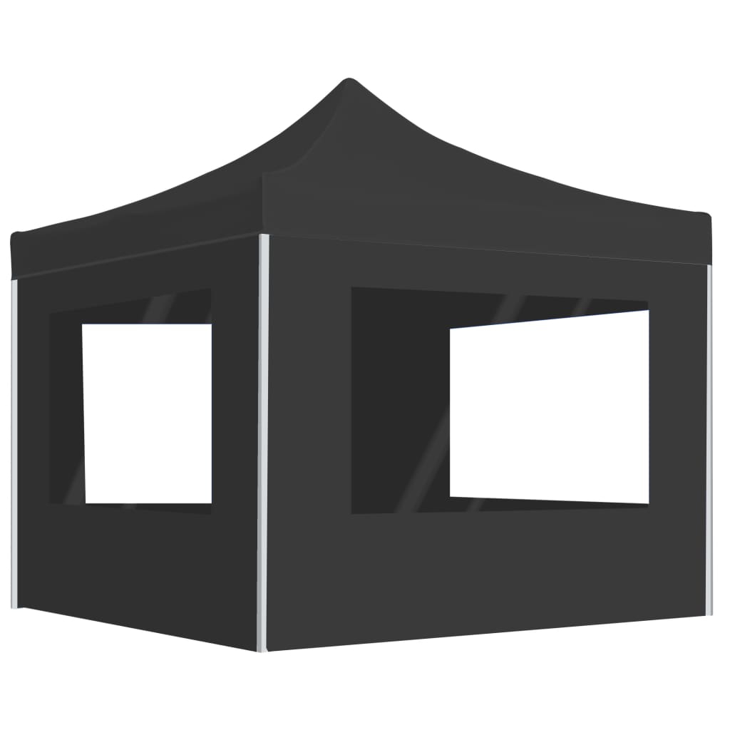 Partytent Inklapbaar Met Wanden 2X2 M Aluminium Antraciet